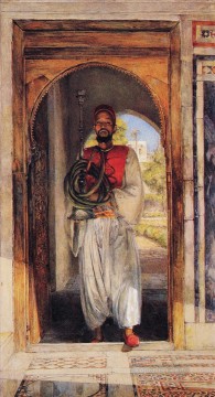 The Pipe bearer Oriental John Frederick Lewis Oil Paintings